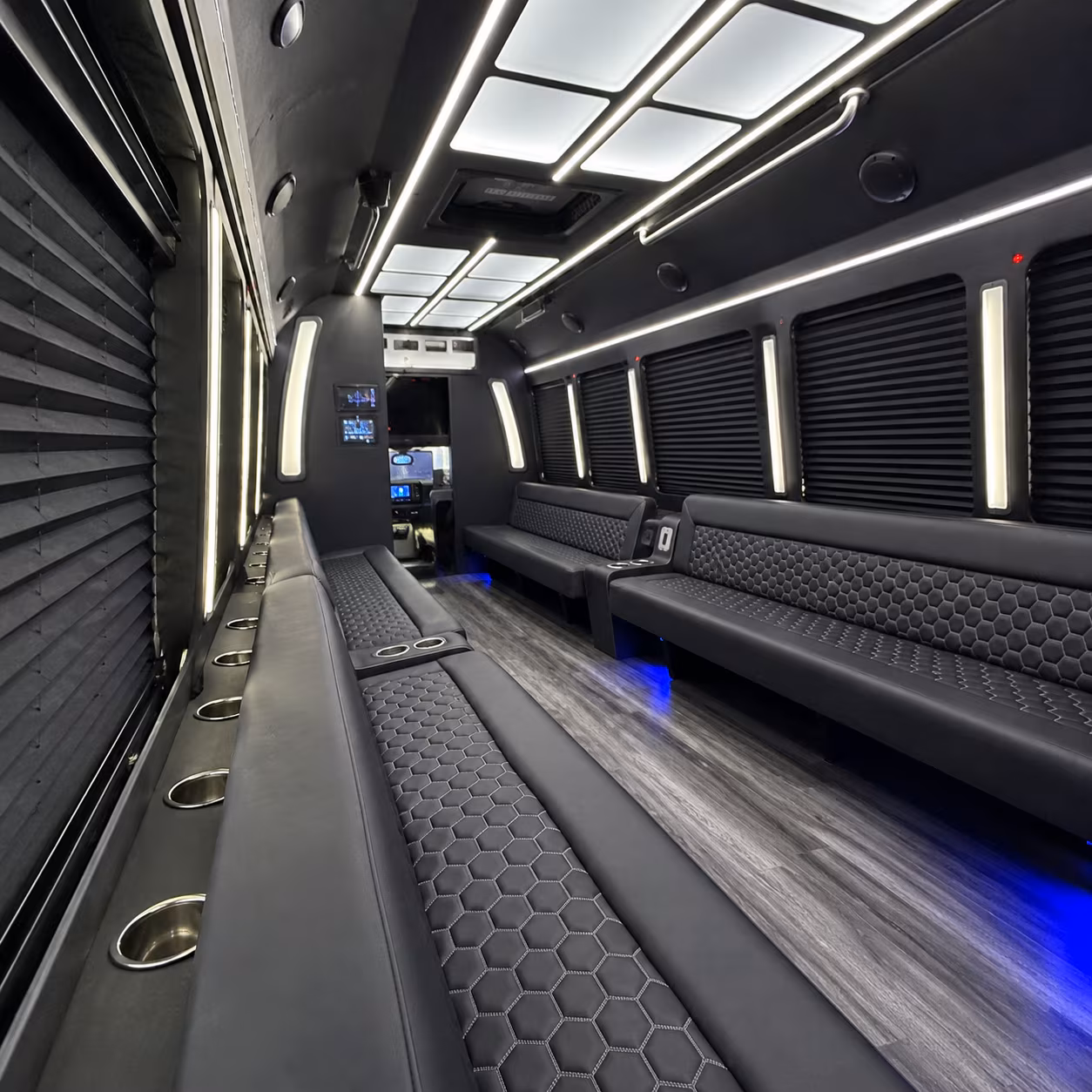 paramount party bus rentals inside